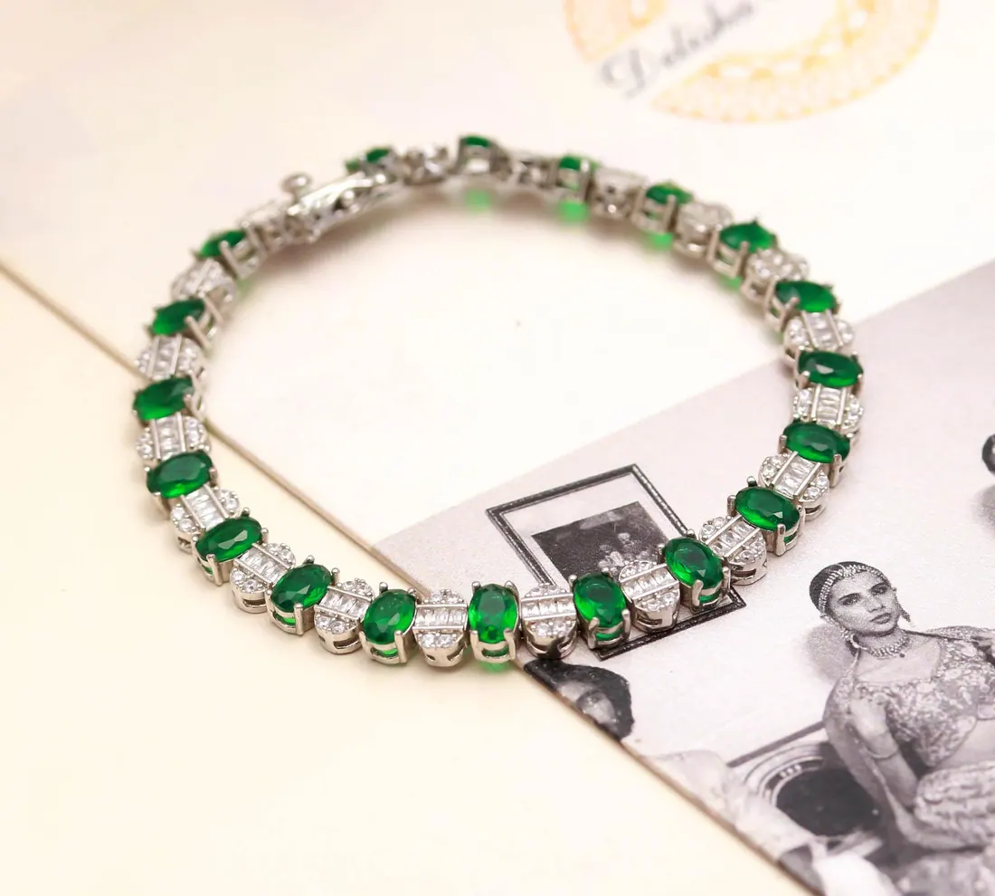 Emerald Oval Tennis Bracelet