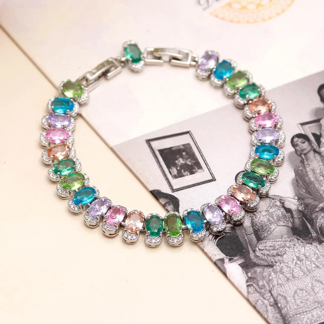 Pastel Multicolour Tennis Bracelet