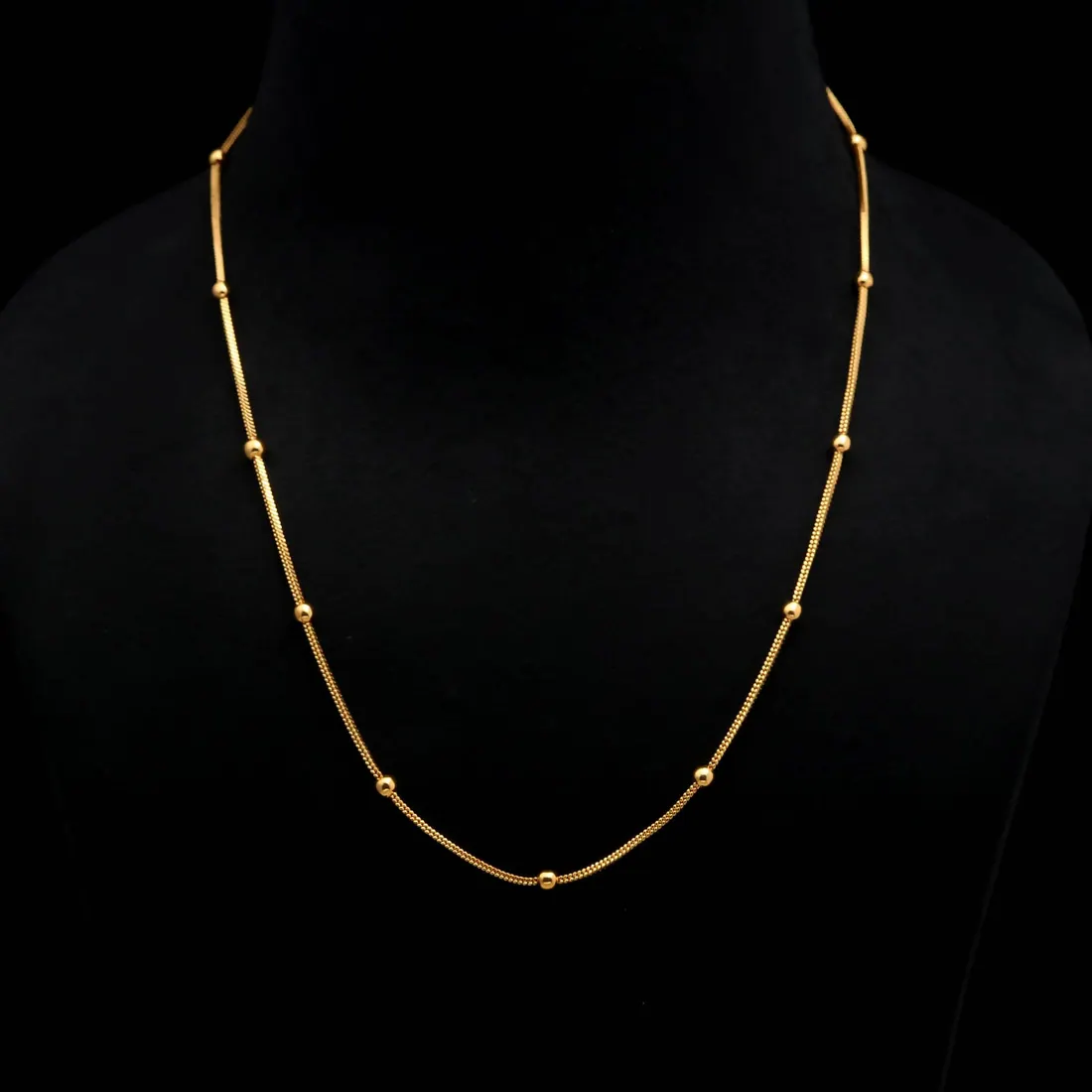 Beaded Snake Gold Chain