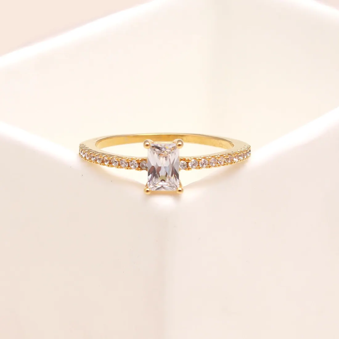 Petite Radiant-Cut Solitaire Ring