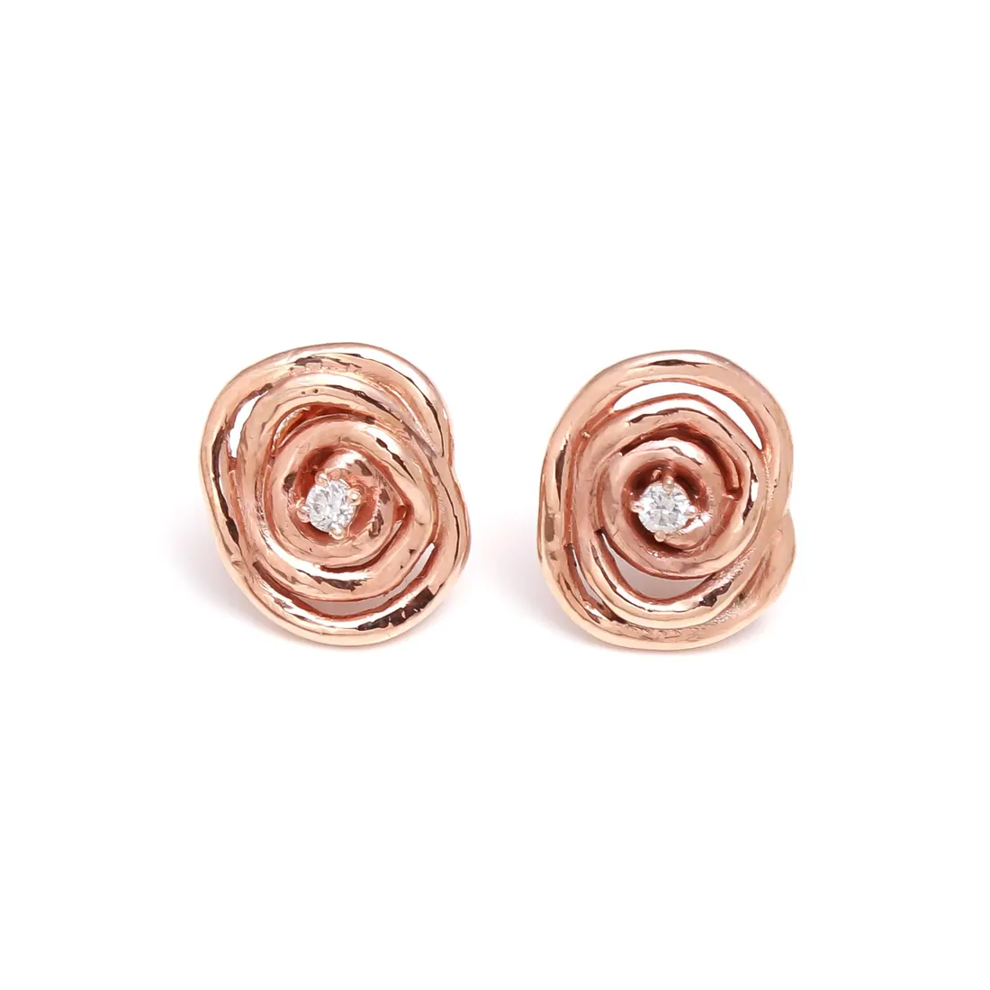 Rose Bloom Stud Earrings